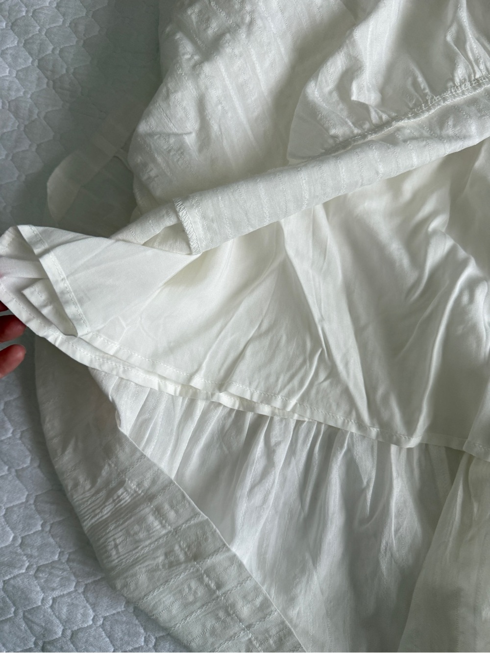 White Ruffled Maxi Dress - Picture 3 of 7